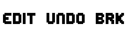 Edit Undo BRK Font Image