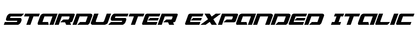 Starduster Expanded Italic Font Image