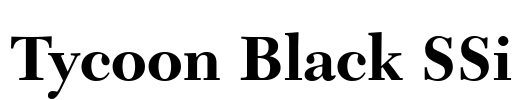 Tycoon Black SSi Font Image