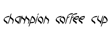champion coffee cup Font Image