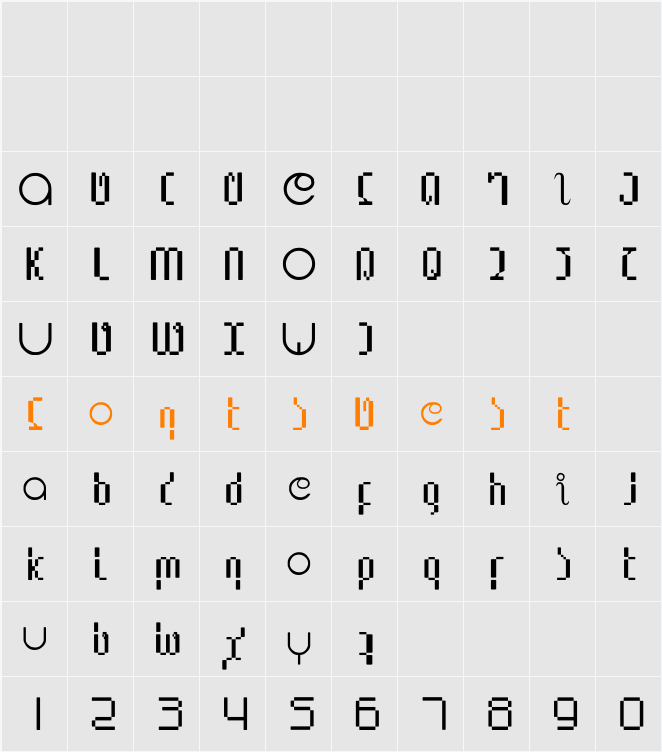 Lupanesc Character Map