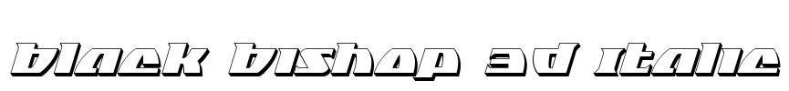 Black Bishop 3D Italic