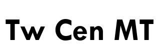 Tw Cen MT Font Image