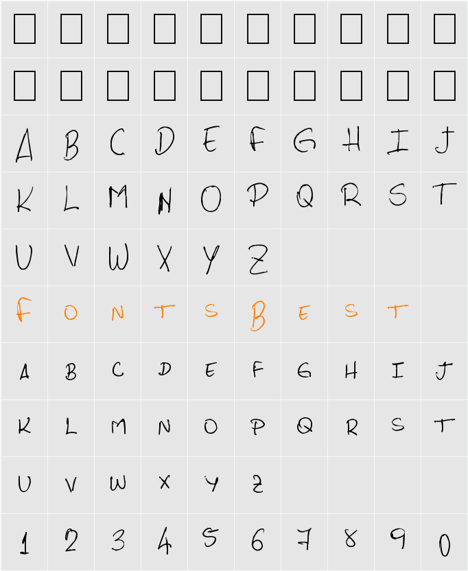 PHRocha Scrypt Character Map
