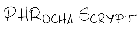 PHRocha Scrypt Font Image