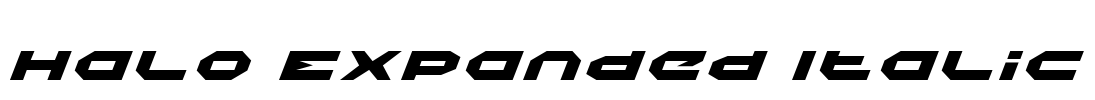 Halo Expanded Italic Font Image