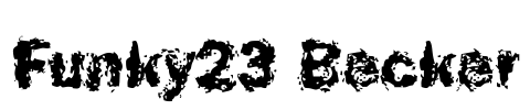 Funky23 Becker Font Image