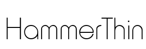 HammerThin Font Image