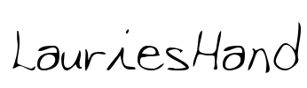 LauriesHand Font Image