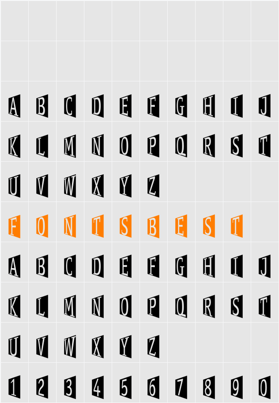 StageGlyphs Character Map
