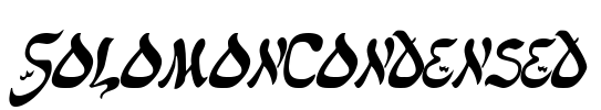 SolomonCondensed Font Image