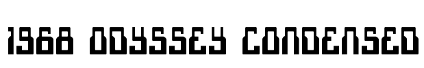 1968 Odyssey Condensed Font Image