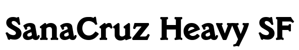 SanaCruz Heavy SF Font Image