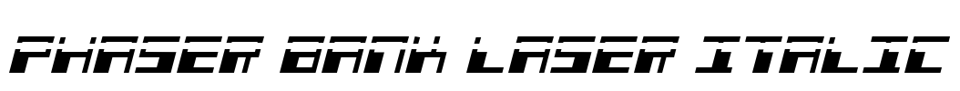 Phaser Bank Laser Italic Font Image