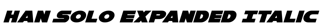 Han Solo Expanded Italic Font Image