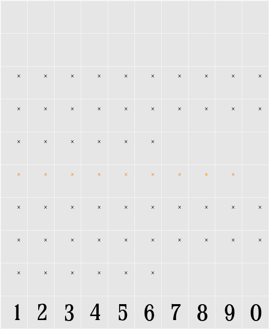 StirlingMediumTab Character Map