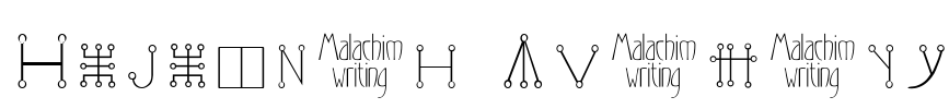 Malachim Writing Font Image