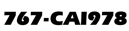 767-CAI978 Font Image