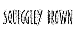 Squiggley Brown Font Image