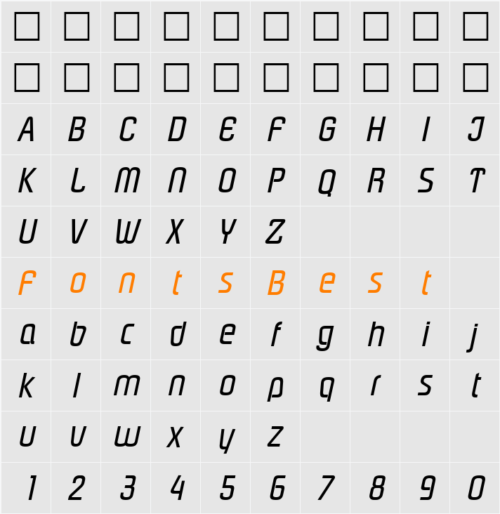 Plover Character Map