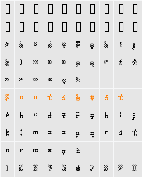 Wednesday Character Map