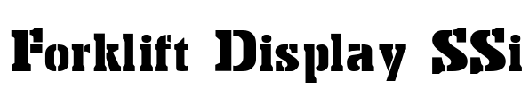 Forklift Display SSi Font Image