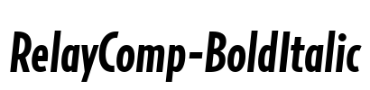 RelayComp-BoldItalic Font Image