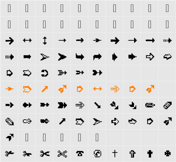 XRough17 Becker Character Map