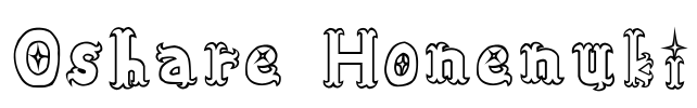 Oshare Honenuki Font Image