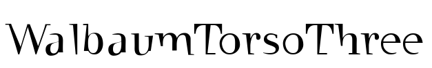 WalbaumTorsoThree Font Image