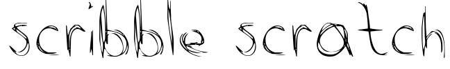 scribble scratch Font Image