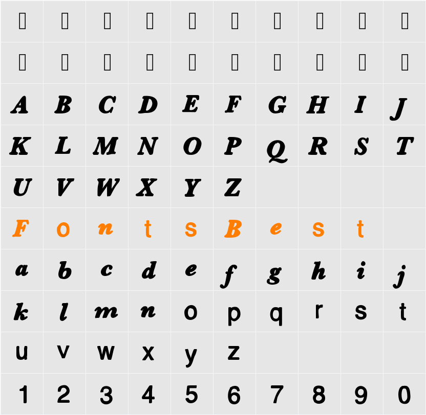 Dessin123 Character Map