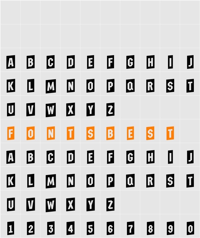 a_MeccanoCmUp Character Map