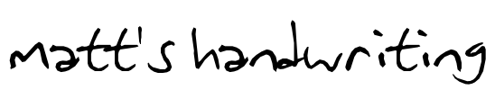 matt's handwriting