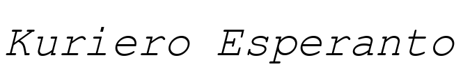 Kuriero Esperanto Font Image
