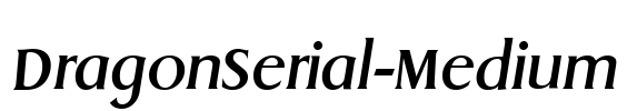 DragonSerial-Medium Font Image