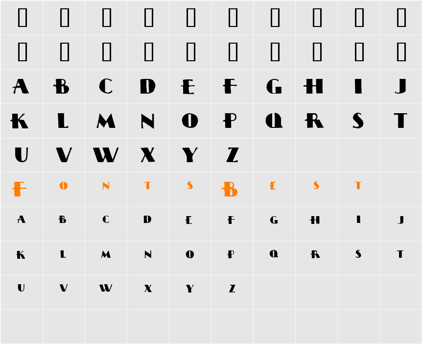 Sissyneck Character Map
