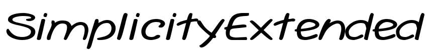 SimplicityExtended Font Image