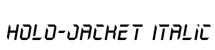 Holo-Jacket Italic Font Image