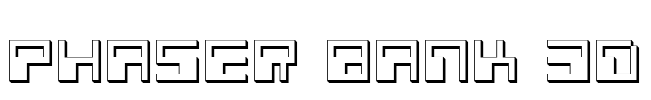 Phaser Bank 3D Font Image