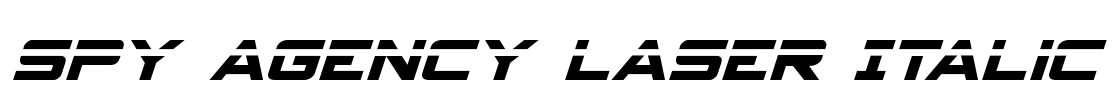 Spy Agency Laser Italic Font Image