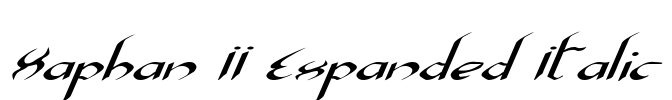 Xaphan II Expanded Italic Font Image
