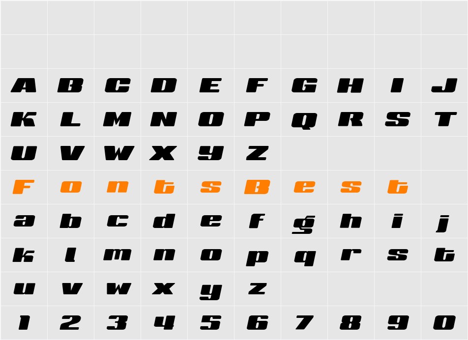 SneakersUltraWide Character Map