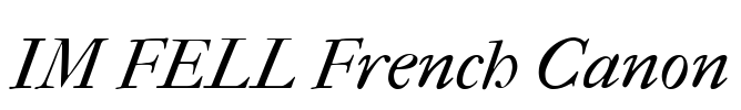 IM FELL French Canon Font Image