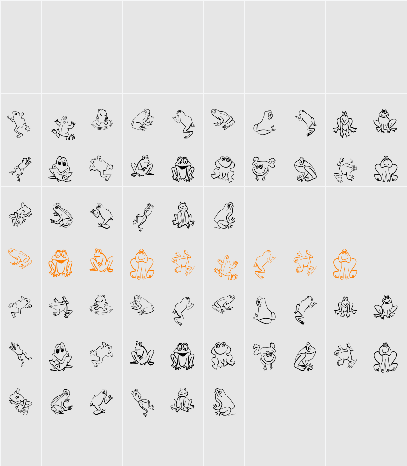 FroxX Character Map