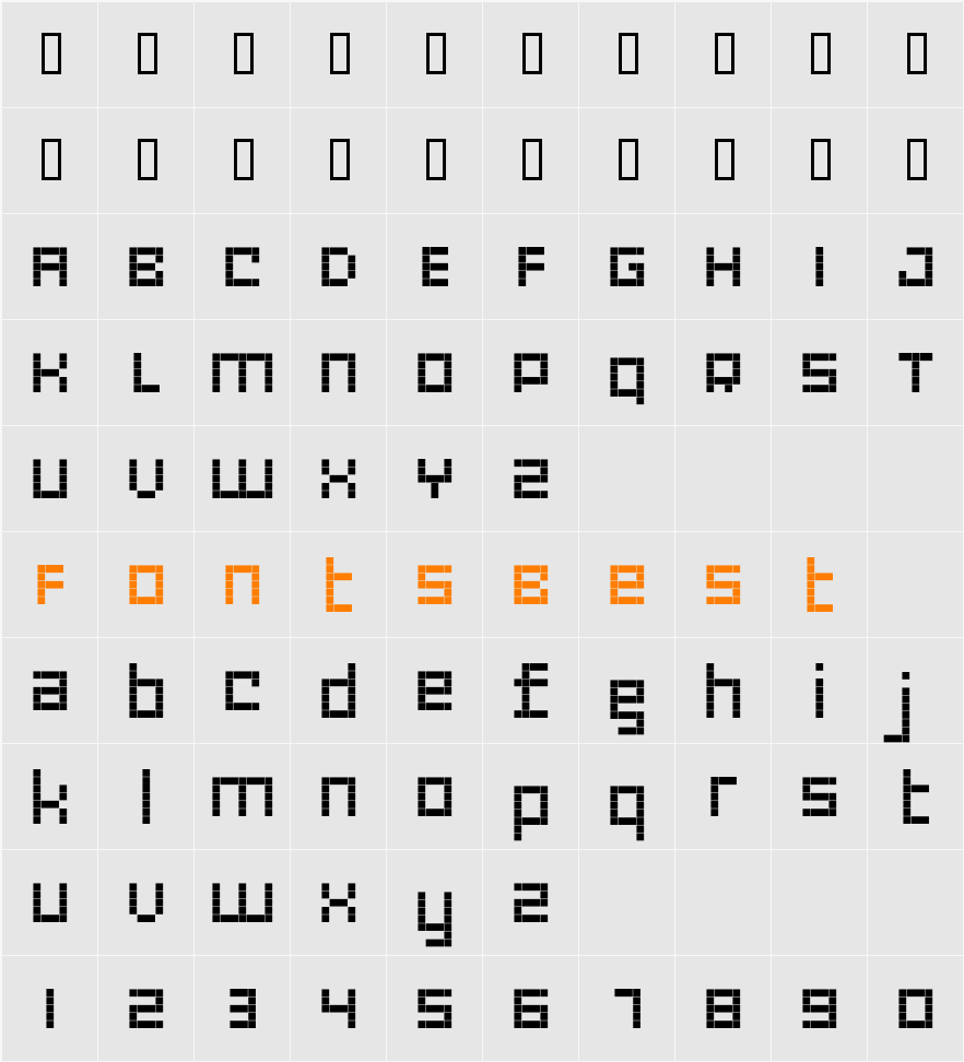 RiblahExtraBold Character Map