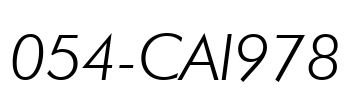 054-CAI978 Font Image