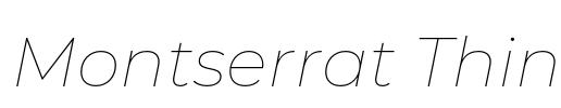 Montserrat Thin Font Image