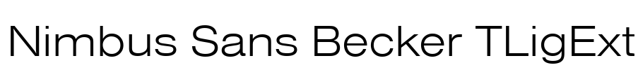 Nimbus Sans Becker TLigExt Font Image