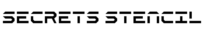 Secrets Stencil Font Image